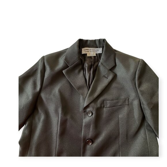 Comme des Garçons CDG Polyester Serge Thick Blazer Black, Size L, RN-J016 FW24 - Picture 9 of 16